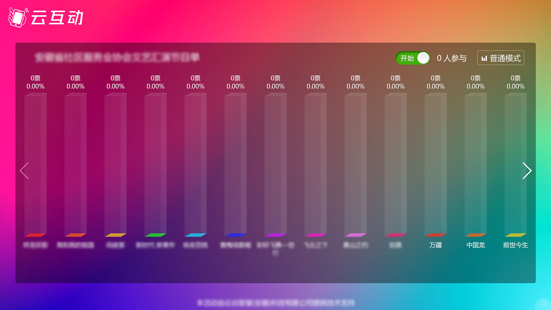黄浦现场大屏幕实时投票活动如果选项超出10个不能显示怎么解决？